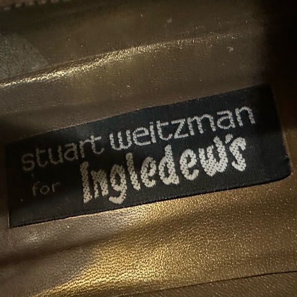 Stuart Weitzman animal print slip on shoes with gold detail heels 1.5” size 10 - Picture 4 of 13